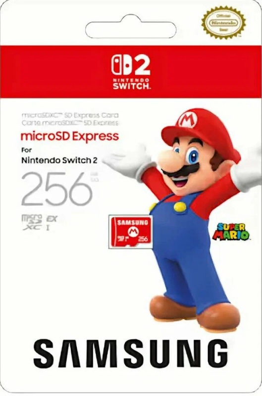картинка Карта памяти Samsung microSD Express 256GB для Nintendo Switch 2. Купить Карта памяти Samsung microSD Express 256GB для Nintendo Switch 2 в магазине 66game.ru