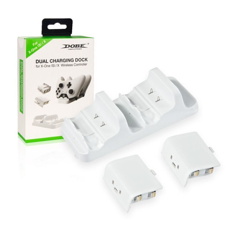 картинка Зарядная станция джойстиков + 2 аккумулятора Xbox One S DOBE (TYX-532S). Купить Зарядная станция джойстиков + 2 аккумулятора Xbox One S DOBE (TYX-532S) в магазине 66game.ru