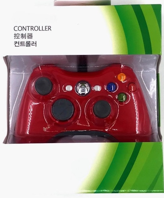 картинка Геймпад проводной для Xbox 360 Красный (China). Купить Геймпад проводной для Xbox 360 Красный (China) в магазине 66game.ru