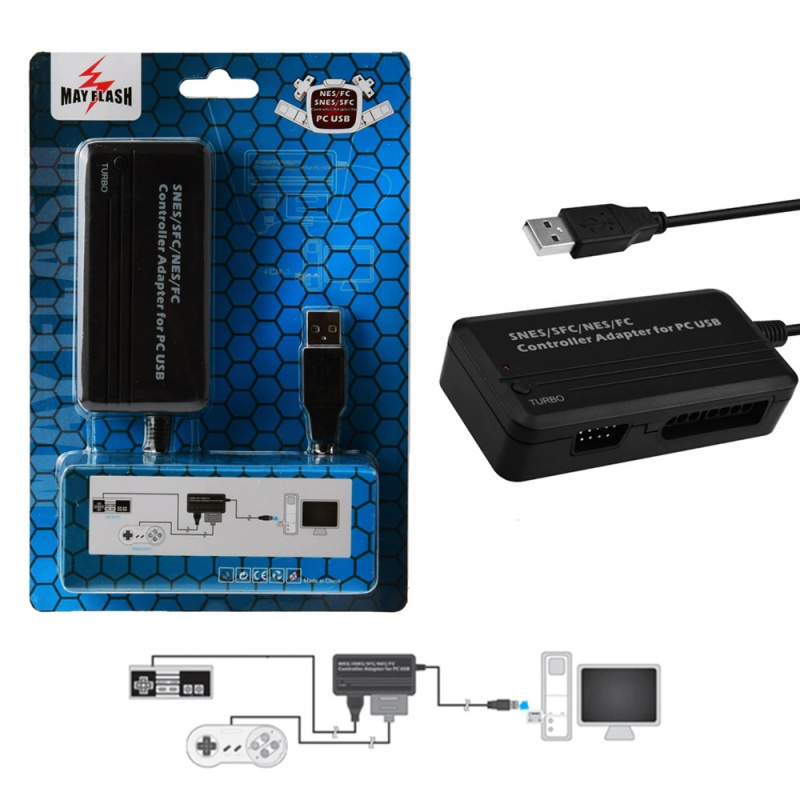 картинка Контроллер MayFlash для геймпадов Nintendo SNES/ NES/ FC. Купить Контроллер MayFlash для геймпадов Nintendo SNES/ NES/ FC в магазине 66game.ru
