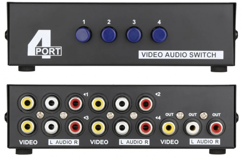картинка Коммутатор AV 4 в 1. Купить Коммутатор AV 4 в 1 в магазине 66game.ru