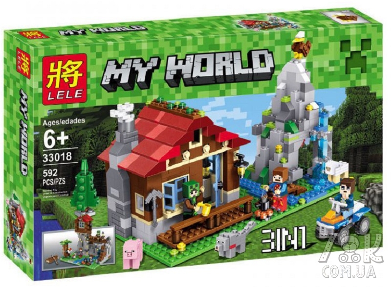 картинка Конструктор Lele My World"Хижина в горах" 592 деталей No.33018 от магазина 66game.ru