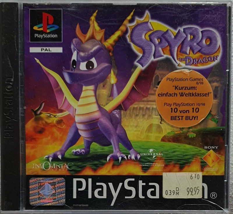 картинка Spyro the Dragon original [PS1, английская версия] USED от магазина 66game.ru