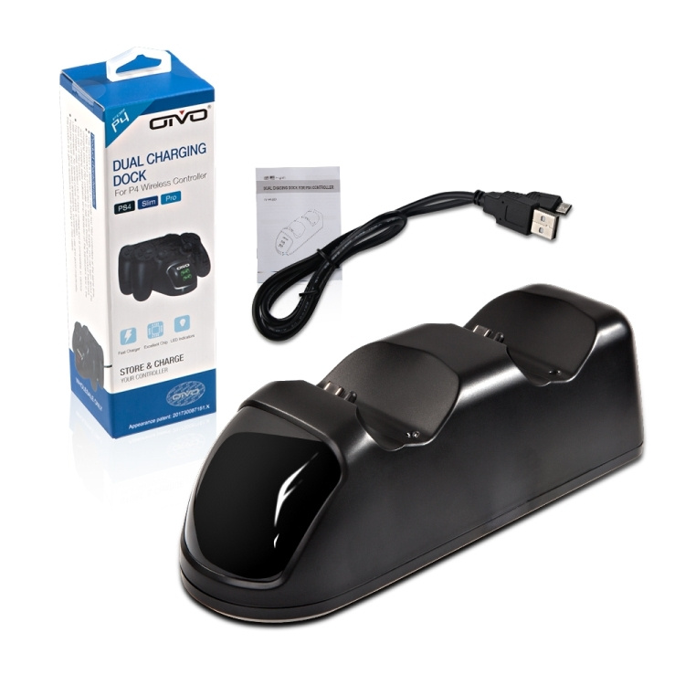 картинка Зарядная станция PS4 DualShock Charging OIVO (P4889). Купить Зарядная станция PS4 DualShock Charging OIVO (P4889) в магазине 66game.ru