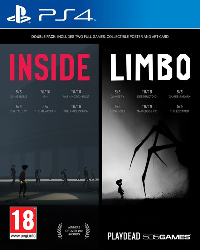 картинка Inside / Limbo Double Pack [PS4, русские субтитры]. Купить Inside / Limbo Double Pack [PS4, русские субтитры] в магазине 66game.ru