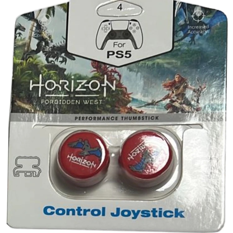 картинка Накладки на стики для геймпада DualSense Horizon: Forbidden West красные. Купить Накладки на стики для геймпада DualSense Horizon: Forbidden West красные в магазине 66game.ru