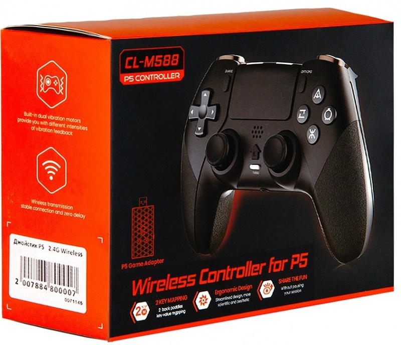 картинка Беспроводной джойстик CL-M588 для PlayStation 4 и PlayStation 5 фиолетовый. Купить Беспроводной джойстик CL-M588 для PlayStation 4 и PlayStation 5 фиолетовый в магазине 66game.ru