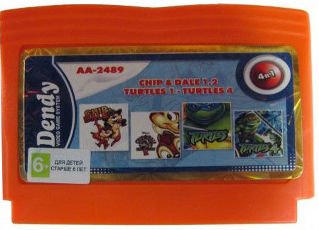 картинка 4в1  AA-2489 TURTLES 1+4+CHIP & DALE 1+2. Купить 4в1  AA-2489 TURTLES 1+4+CHIP & DALE 1+2 в магазине 66game.ru