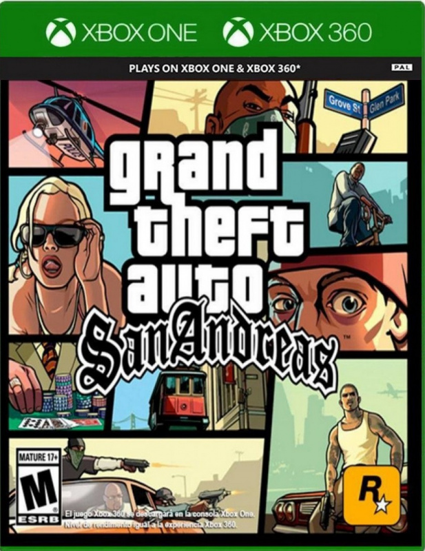 картинка Grand Theft Auto: San Andreas [Xbox 360, Xbox One, английская версия]. Купить Grand Theft Auto: San Andreas [Xbox 360, Xbox One, английская версия] в магазине 66game.ru