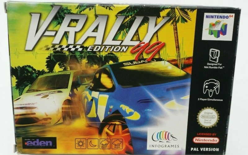 картинка V-Rally Edition 99 (NES 64 PAL) ORIGINAL Б/У от магазина 66game.ru