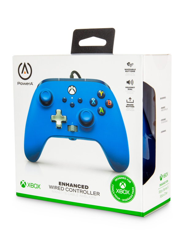 картинка Геймпад проводной Xbox Series X/S - Синий (PowerA). Купить Геймпад проводной Xbox Series X/S - Синий (PowerA) в магазине 66game.ru