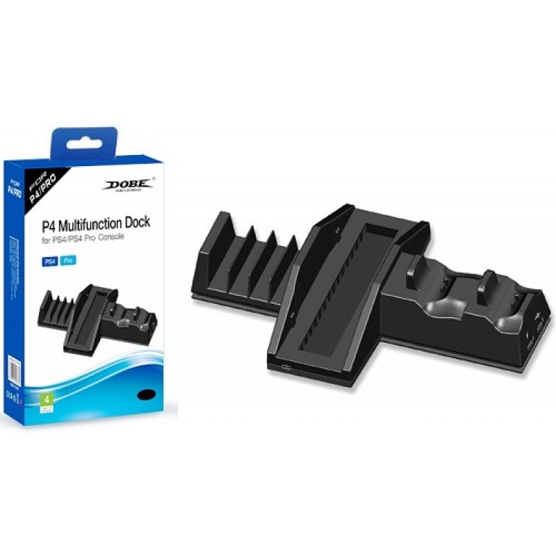 картинка Вертикальная подставка Multi-Functional Dock для PS4/PS4 Pro (DOBE TP4-837). Купить Вертикальная подставка Multi-Functional Dock для PS4/PS4 Pro (DOBE TP4-837) в магазине 66game.ru