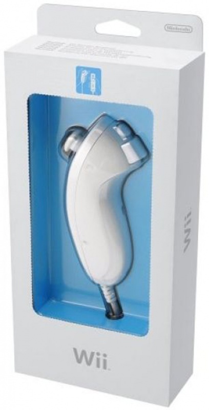 картинка Wii Nunchuk Controller (белый) original. Купить Wii Nunchuk Controller (белый) original в магазине 66game.ru