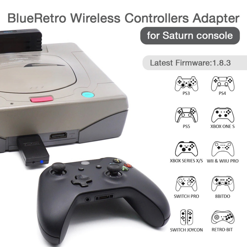 картинка Беспроводной контроллер Sega Saturn Blueretro. Купить Беспроводной контроллер Sega Saturn Blueretro в магазине 66game.ru