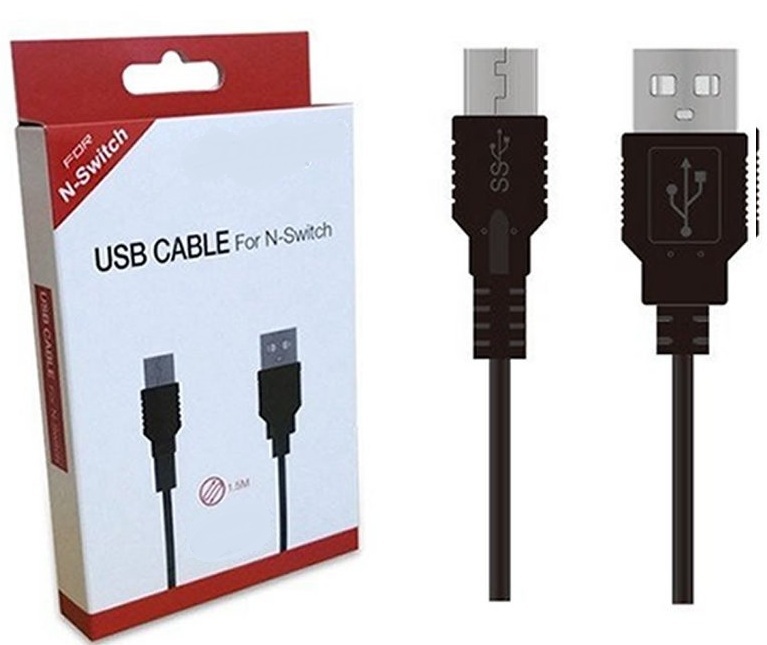 картинка Кабель зарядки и передачи данных 1,5м для Nintendo Switch . Купить Кабель зарядки и передачи данных 1,5м для Nintendo Switch  в магазине 66game.ru