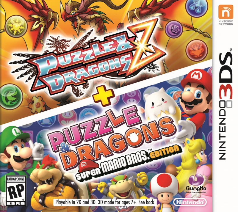 картинка Puzzle & Dragons Z + Puzzle & Dragons Super Mario Bros. Edition [3DS, английская версия] USED. Купить Puzzle & Dragons Z + Puzzle & Dragons Super Mario Bros. Edition [3DS, английская версия] USED в магазине 66game.ru