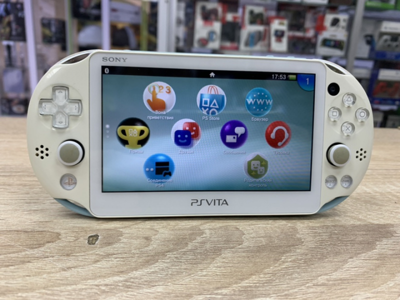 PS Vita Slim бело-голубая + 128Gb [NEW - 90%]. Купить PS Vita Slim бело-голубая + 128Gb [NEW - 90%] в магазине 66game.ru