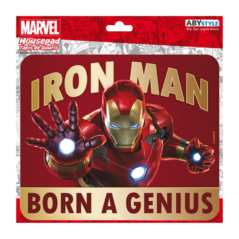 картинка Коврик для мыши ABYstyle Marvel - Iron Man Born to be a genius (ABYACC366) . Купить Коврик для мыши ABYstyle Marvel - Iron Man Born to be a genius (ABYACC366)  в магазине 66game.ru