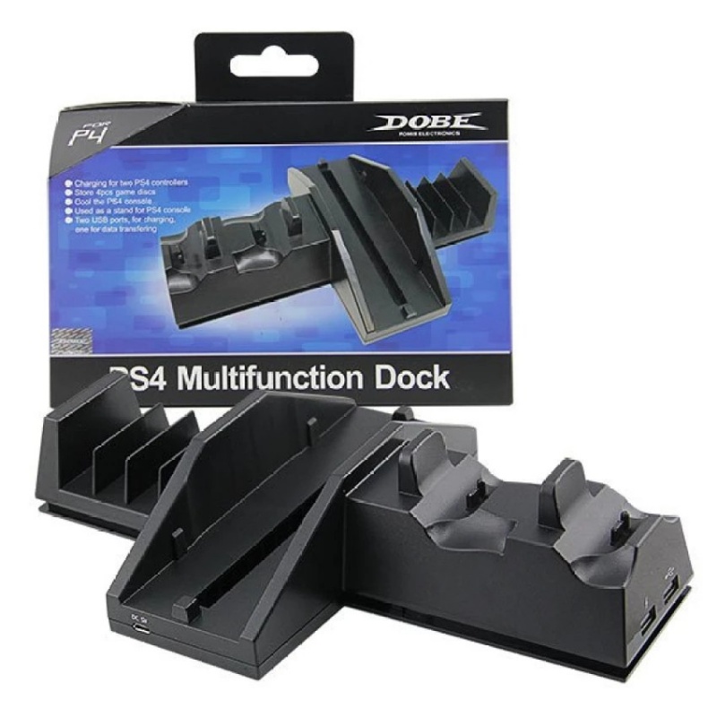 картинка Подставка + Зарядная станция PS4 Multi - Function Dock Stand (Dobe TP4-021). Купить Подставка + Зарядная станция PS4 Multi - Function Dock Stand (Dobe TP4-021) в магазине 66game.ru