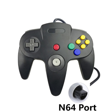 картинка Проводной геймпад для Nintendo 64 (черный). Купить Проводной геймпад для Nintendo 64 (черный) в магазине 66game.ru