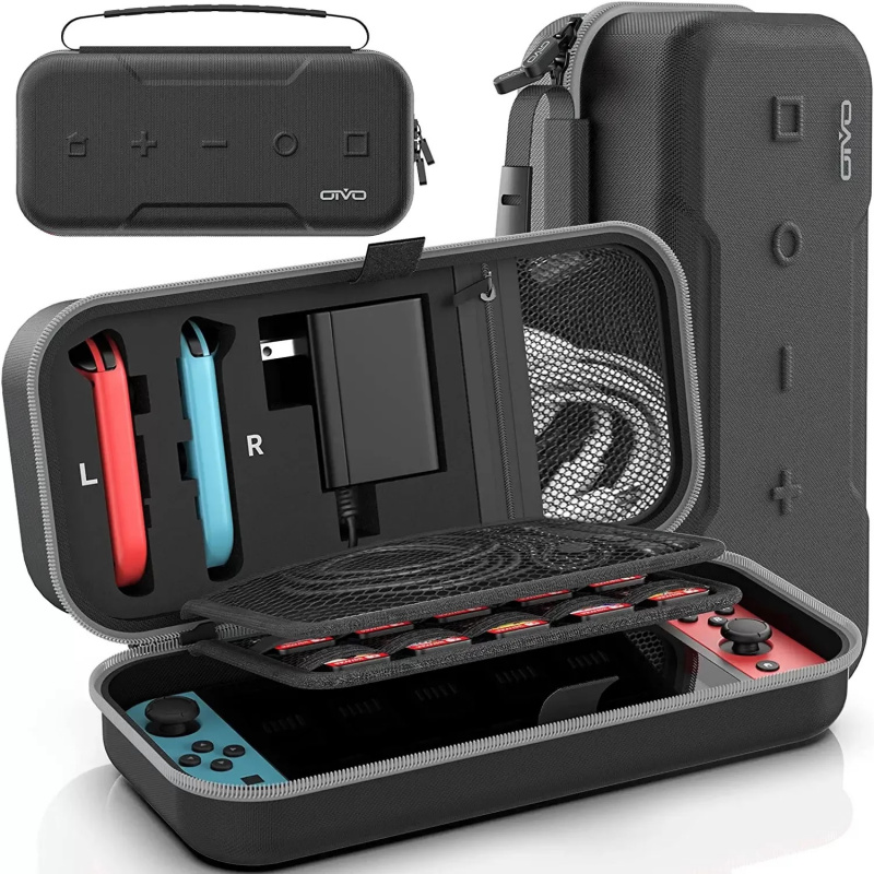 картинка Чехол защитный Carry Case Black (чёрный) Switch/Switch OLED Oivo (IV-SW178). Купить Чехол защитный Carry Case Black (чёрный) Switch/Switch OLED Oivo (IV-SW178) в магазине 66game.ru