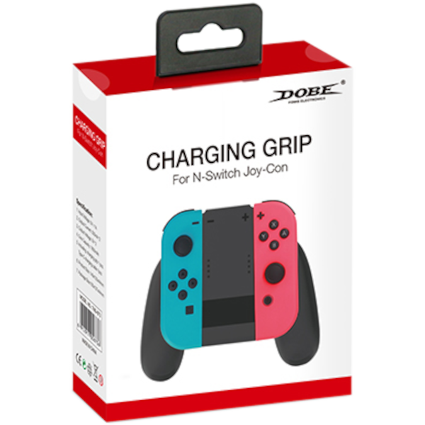 картинка Подзаряжающий держатель Charging Grip для Joy-Con DOBE (TNS-880) красный. Купить Подзаряжающий держатель Charging Grip для Joy-Con DOBE (TNS-880) красный в магазине 66game.ru