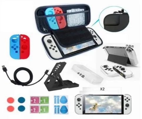 картинка Набор аксессуаров 12 in 1 Accessory Kit для Switch OLED. Купить Набор аксессуаров 12 in 1 Accessory Kit для Switch OLED в магазине 66game.ru