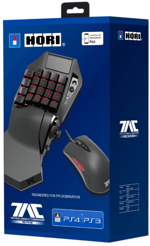 картинка Мышь + кейпад HORI T.A.C. PRO TYPE M2 (PS4-119E). Купить Мышь + кейпад HORI T.A.C. PRO TYPE M2 (PS4-119E) в магазине 66game.ru