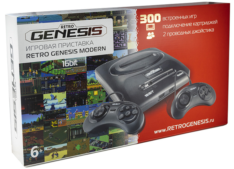 Retro Genesis Modern + 300 встроенных игр + 2 проводных геймпада. Купить Retro Genesis Modern + 300 встроенных игр + 2 проводных геймпада в магазине 66game.ru