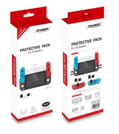 картинка Набор аксессуаров для Switch Protective Pack DOBE (TNS-1899). Купить Набор аксессуаров для Switch Protective Pack DOBE (TNS-1899) в магазине 66game.ru