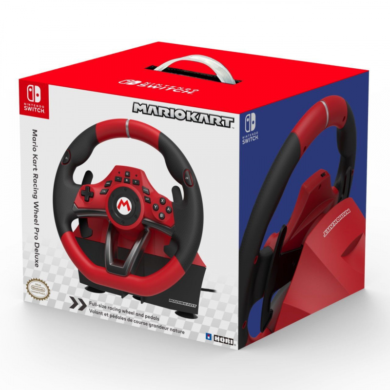картинка Руль Mario Kart Racing Wheel Pro Deluxe для Nintendo Switch (HORI NSW-228U). Купить Руль Mario Kart Racing Wheel Pro Deluxe для Nintendo Switch (HORI NSW-228U) в магазине 66game.ru