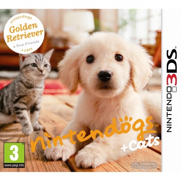 картинка Nintendogs + Cats: Голден-ретривер и новые друзья (Русская версия) [3DS] USED. Купить Nintendogs + Cats: Голден-ретривер и новые друзья (Русская версия) [3DS] USED в магазине 66game.ru