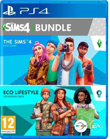 картинка The Sims 4 + Eco Lifestyle Bundle [PS4, английская версия] USED. Купить The Sims 4 + Eco Lifestyle Bundle [PS4, английская версия] USED в магазине 66game.ru