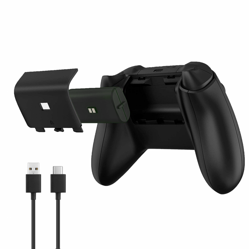 картинка Набор Xbox Series S/X Play & Charge Kit Black 3м\1200mAH (GTcoupe). Купить Набор Xbox Series S/X Play & Charge Kit Black 3м\1200mAH (GTcoupe) в магазине 66game.ru