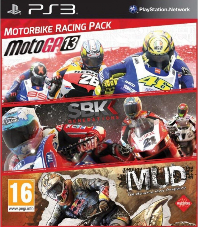 картинка MotorBike Racing Pack ( Moto GP 13+SBK Generations+MUD Fim Motocross) [PS3, английская версия] от магазина 66game.ru