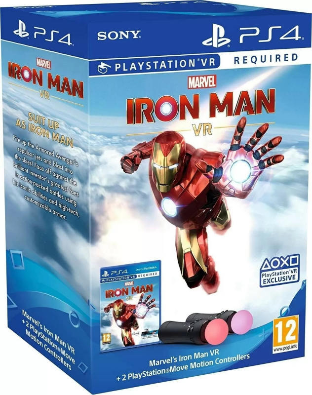 картинка PlayStation Move Motion Controller 2шт + Marvel Iron Man (CUSA-16206). Купить PlayStation Move Motion Controller 2шт + Marvel Iron Man (CUSA-16206) в магазине 66game.ru