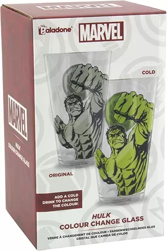 картинка Бокал стеклянный Marvel Avengers Hulk Colour Change Glass от магазина 66game.ru