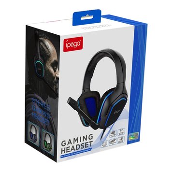 картинка Проводная гарнитура для PS4/PC/Switch/Xone Blue (iPega PG-R006B). Купить Проводная гарнитура для PS4/PC/Switch/Xone Blue (iPega PG-R006B) в магазине 66game.ru