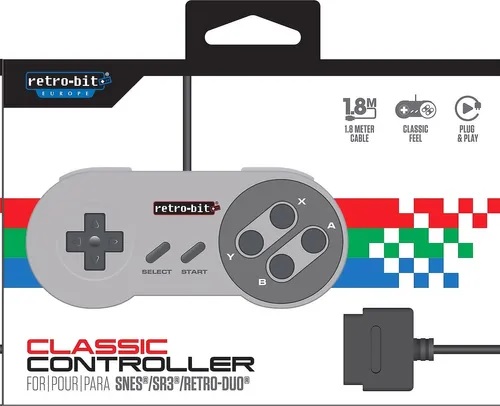 картинка Retro-Bit Classic 16 Bit Controler SNES. Купить Retro-Bit Classic 16 Bit Controler SNES в магазине 66game.ru