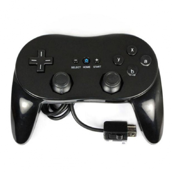 картинка Игровой контроллер Wii Classic Controller Pro (Черного цвета) [Wii]. Купить Игровой контроллер Wii Classic Controller Pro (Черного цвета) [Wii] в магазине 66game.ru