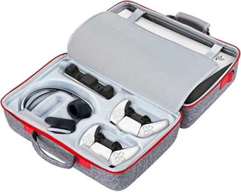 Сумка для консоли и геймпадов Plsystation 5 Dead Skull серая 2