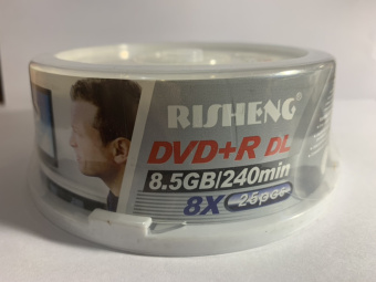 DVD+R 8x 8,5 GB Dual Layer Printable (Risheng) 25 шт
