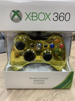 Геймпад проводной для Xbox 360 жёлтый Chrome Series (Китай)