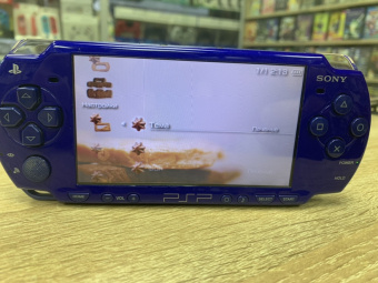 PSP 2000 + 32GB (~2300 Игр) тёмно синяя USED