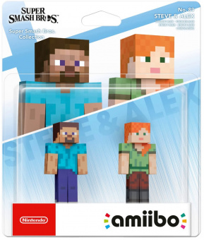 Фигурка Amiibo Minecraft Steve and Alex (коллекция Super Smash Bros)