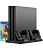 картинка Зарядная станция с охлаждением для PS4/PS4 Slim/PS4 Pro DOBE (TP4-18119). Купить Зарядная станция с охлаждением для PS4/PS4 Slim/PS4 Pro DOBE (TP4-18119) в магазине 66game.ru