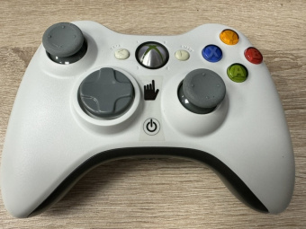 Геймпад беспроводной для Xbox 360 Белый (Microsoft) (Из комплекта, Новый, Оригинал)