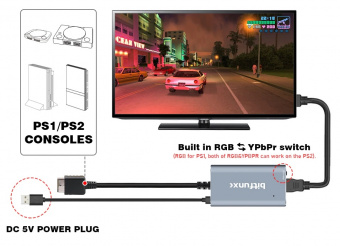 Конвертер HDMI для игровых консолей PS2 PS1 1