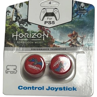 Накладки на стики для геймпада DualSense Horizon Forbidden West красные 2