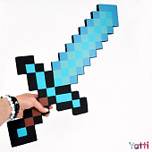 картинка Алмазный пиксельный меч Майнкрафт [Minecraft] 60 см. Купить Алмазный пиксельный меч Майнкрафт [Minecraft] 60 см в магазине 66game.ru
